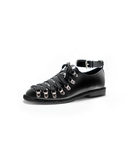 LACE ME UP CALF LEATHER SHOES