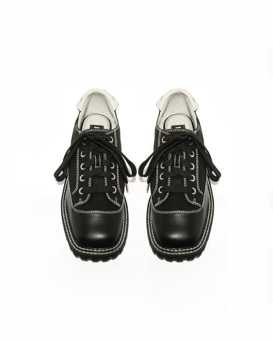 ALP BLACK CALF SQUARE TOE SNEAKER