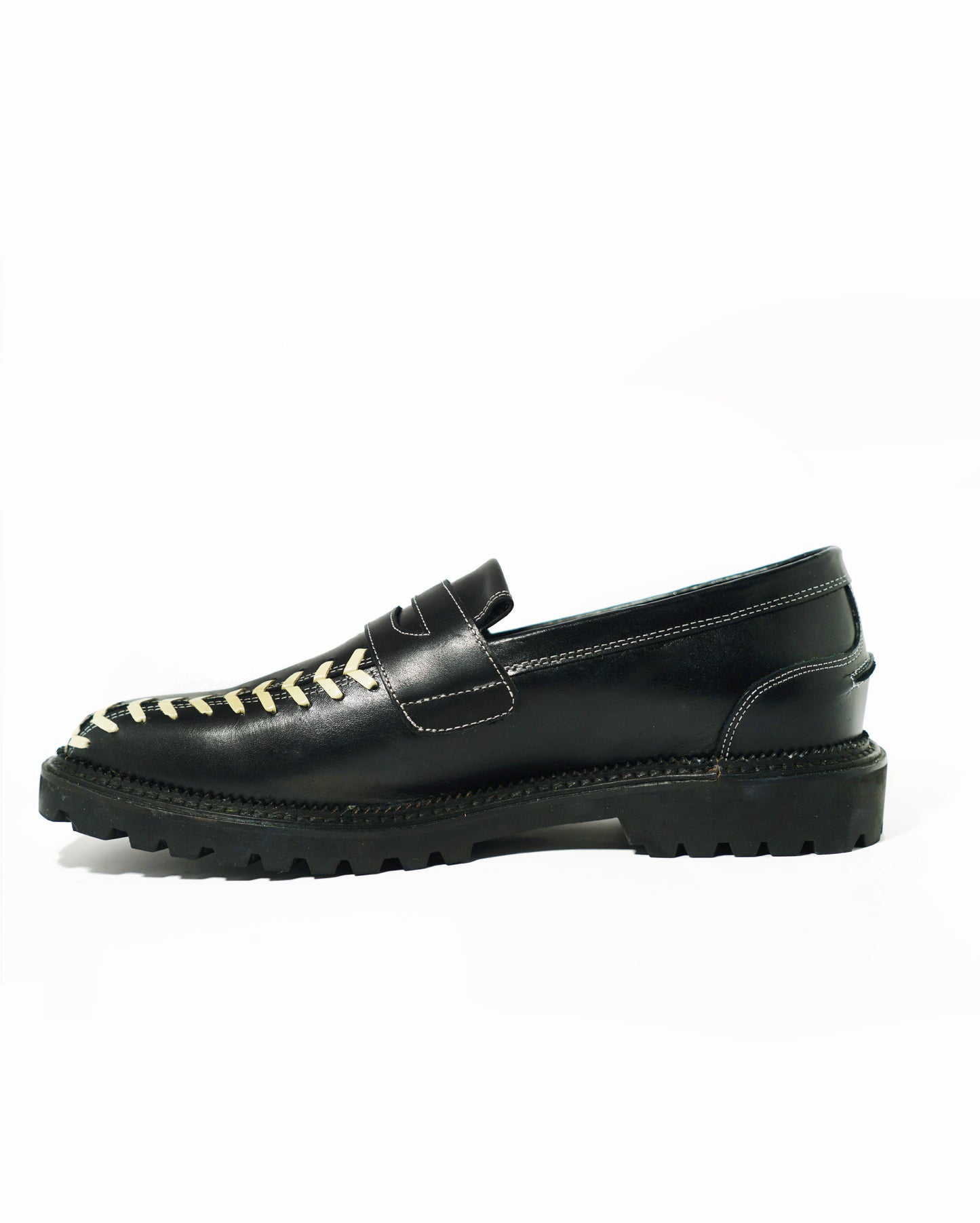 ZOMBIE KIDS OFF WHITE BRAIDED LOAFER